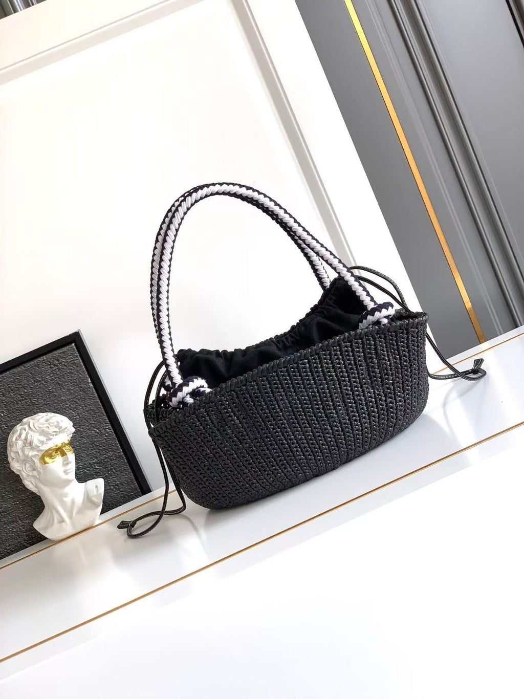Black Small crochet bag