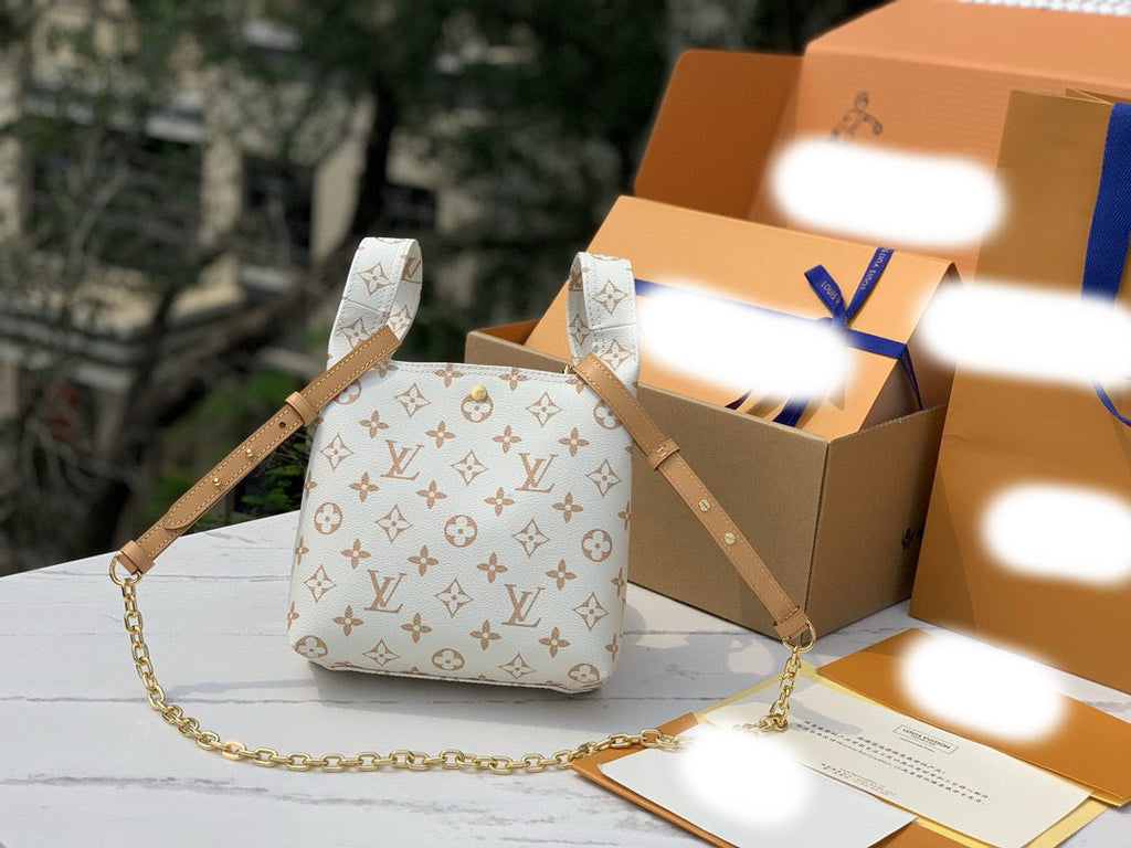 White monogram handbag series