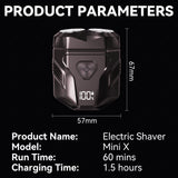 Mini X Electric Shaver for Men, Cordless Rechargeable Travel Razor, Waterproof Wet and Dry Beard Shaver