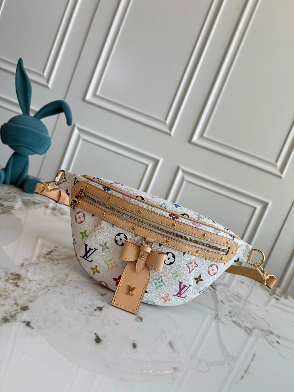 Colorful monogram waist bag series