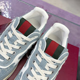 Re-Web Series Couple's Sneakers (Men's) Blue GG Denim |834708 FAEVU 4645