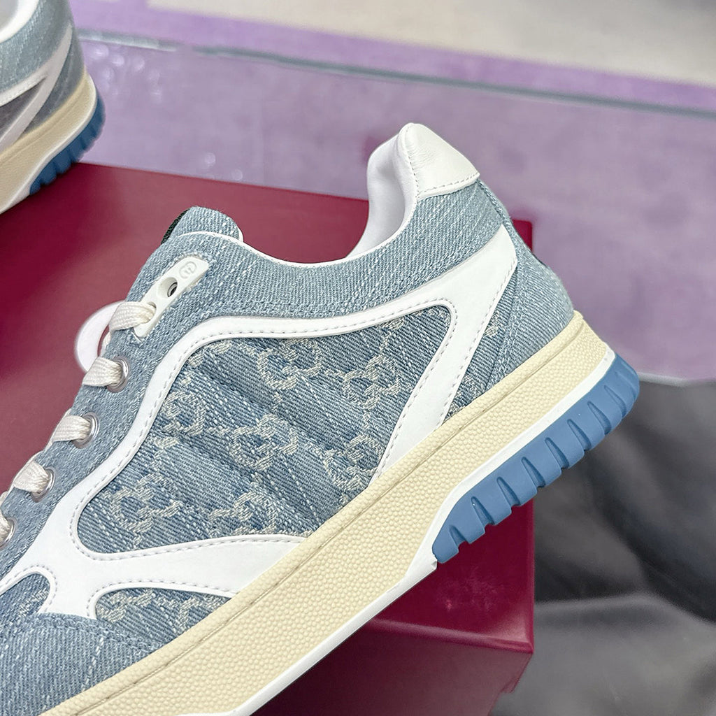 Re-Web Series Couple's Sneakers (Men's) Blue GG Denim |834708 FAEVU 4645