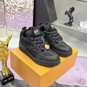 Men's Skate Sneakers, Black, with Swarovski Crystal Accents 1ADHHI
