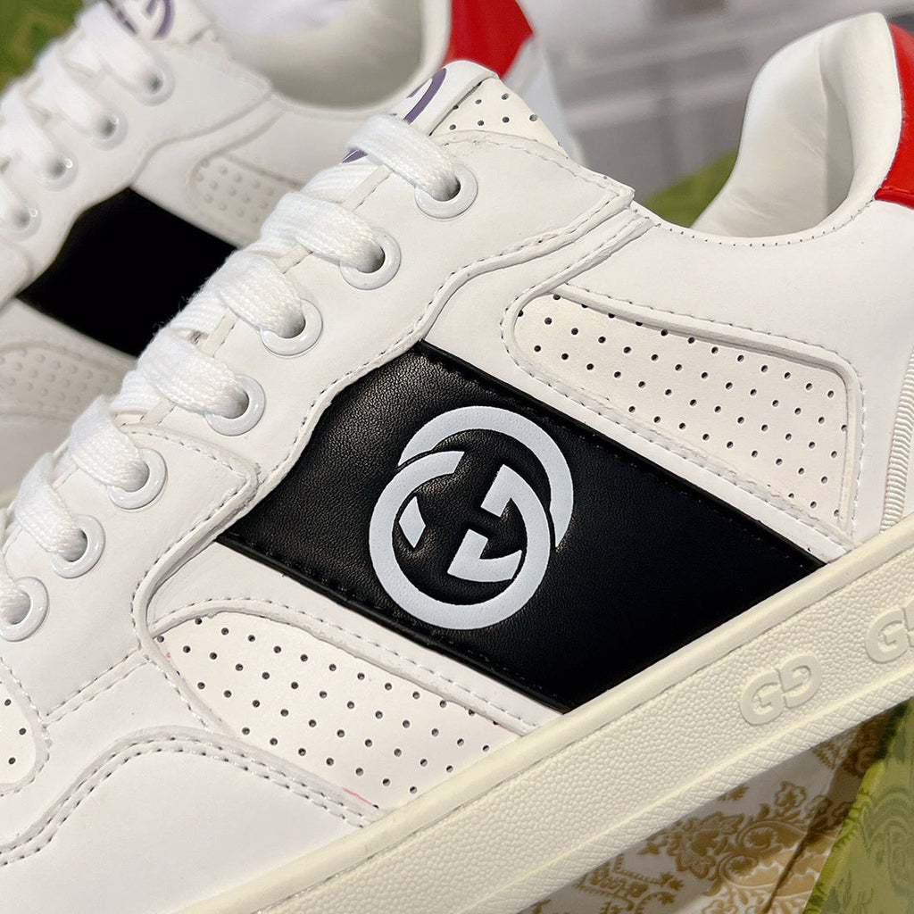 Men's MAC80 Interlocking Double G White Sneakers |756811 AAB79 1051