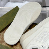 Screener Series Women's All-White Perforated Leather Low-Top Sneakers |798854 AADU0 9094