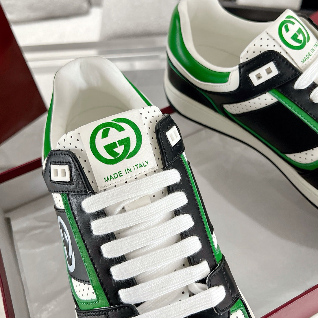 Basket Series Men's Low-Top Sneakers (Green Demetra Material) |697882 2SH90 3760