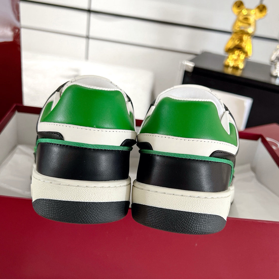 Basket Series Men's Low-Top Sneakers (Green Demetra Material) |697882 2SH90 3760