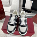 MAC80 Series Men's Leather Sneakers (Black and White Color Block) |756811 AAB79 1051