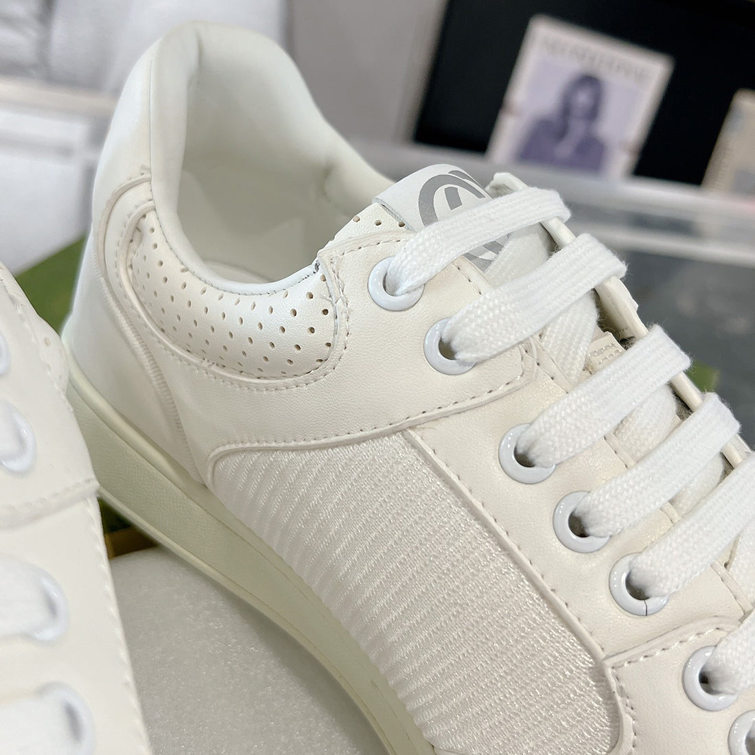 G75 Series Men's White Suede Sneakers| 791742 AADM0 9110