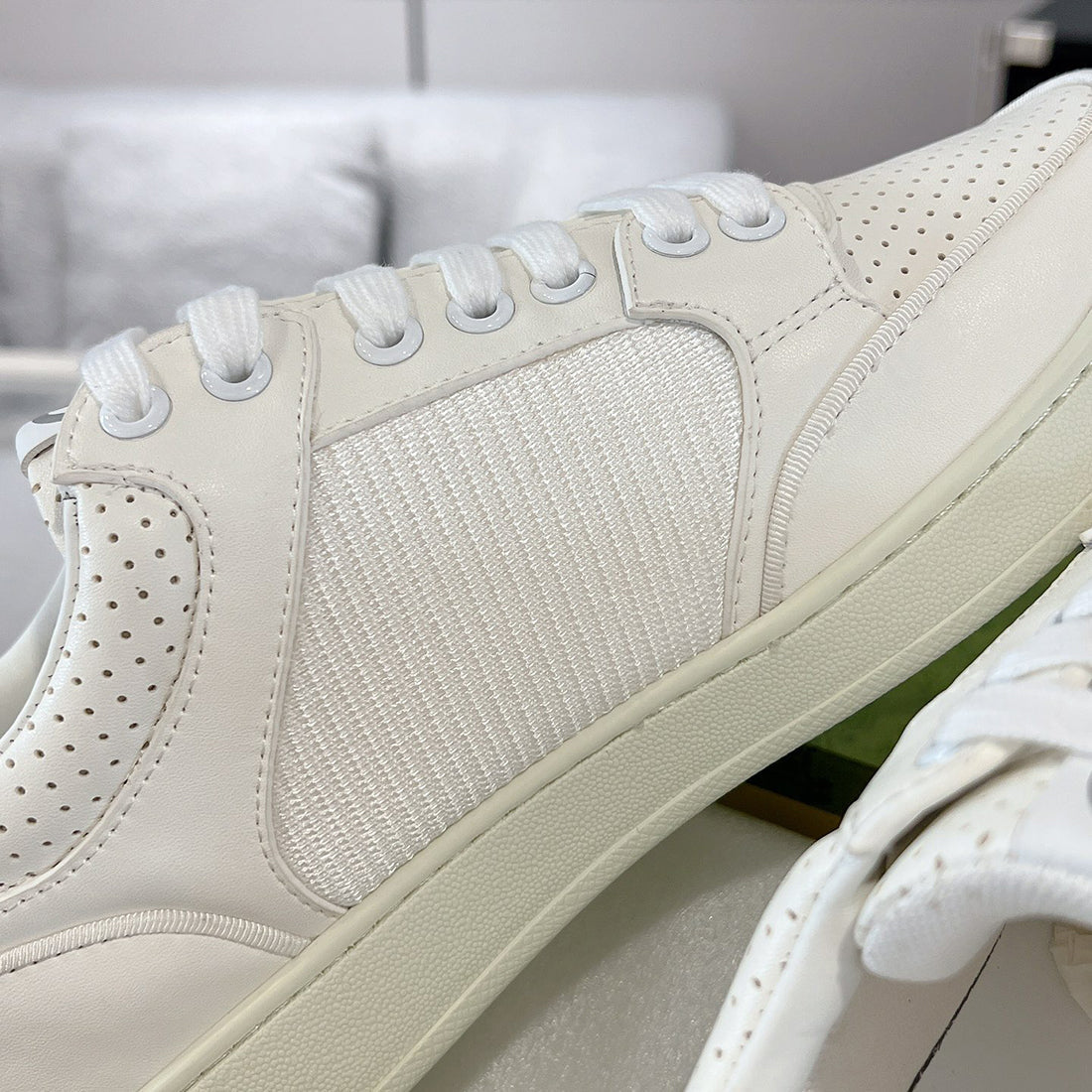 G75 Series Men's White Suede Sneakers| 791742 AADM0 9110