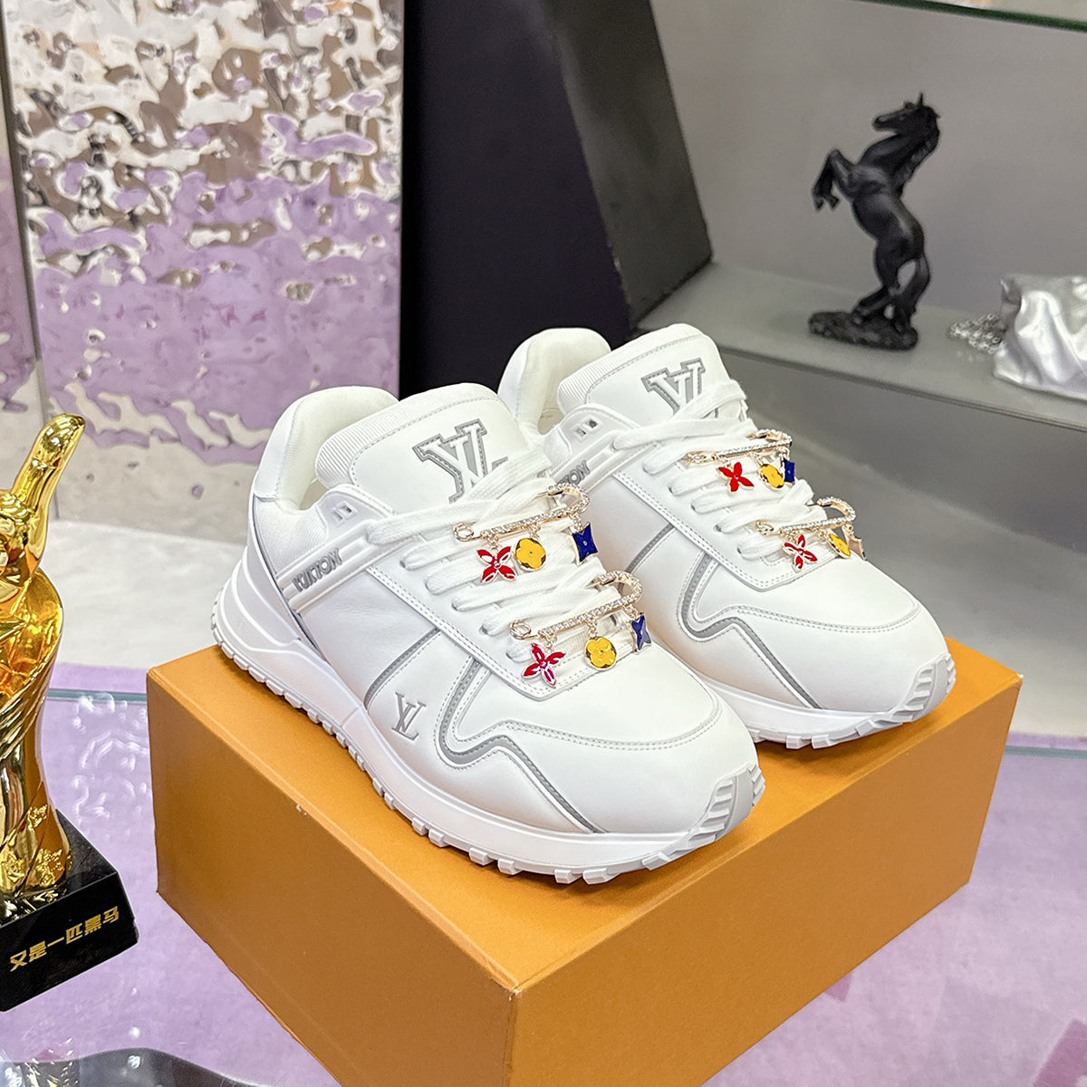 Couple's Run Away Maxi Sneakers (Women's) Smooth White Calf Leather| 1AHSRL