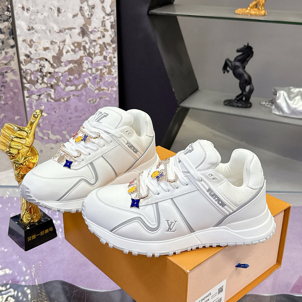 Couple's Run Away Maxi Sneakers (Men's) Smooth White Calf Leather| 1AHSRL