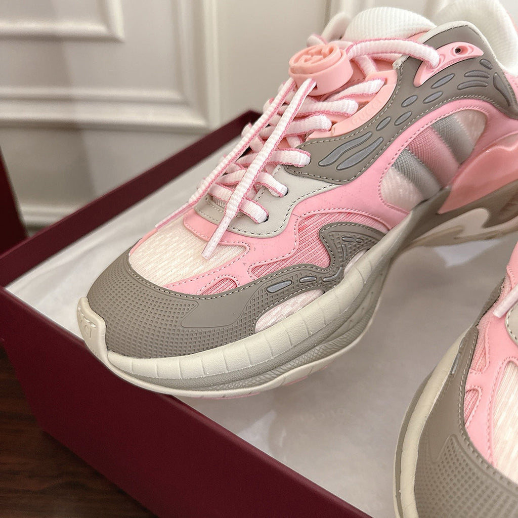 Women’s 2.0 Series Mesh and Leather Low-Top Sneakers (Pink/Gray) |816489 FAD5T 8755