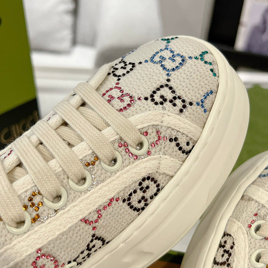 Women's Treck Series Colorful Crystal GG Platform Sneakers 771645 FABH3 9179