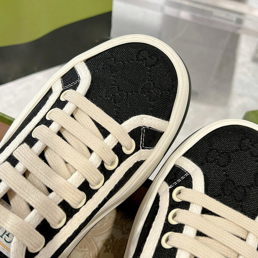 Women's Tennis 1977 Series Black Canvas Platform Sneakers |745997 20Q20 1043