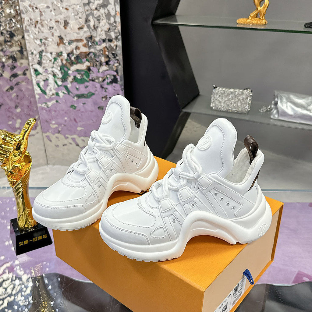 Women's Archlight Sneakers in White High-Tech Fabric and Luxurious Calfskin |1A43KV
