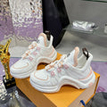 Women's Archlight Sneakers in White and Pink Calfskin |1ABP72