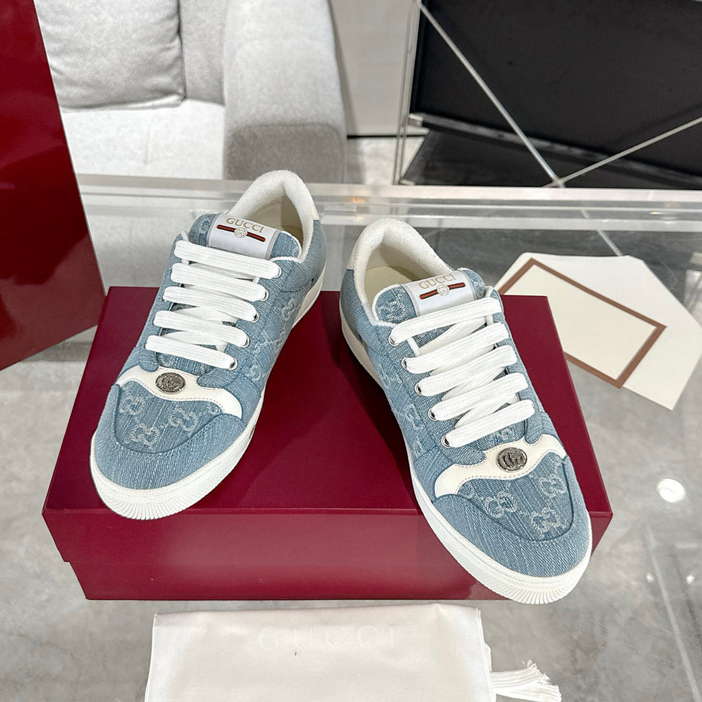 Women's Screener Series Blue Denim Jacquard Sneakers |577684-2KQ40-4467