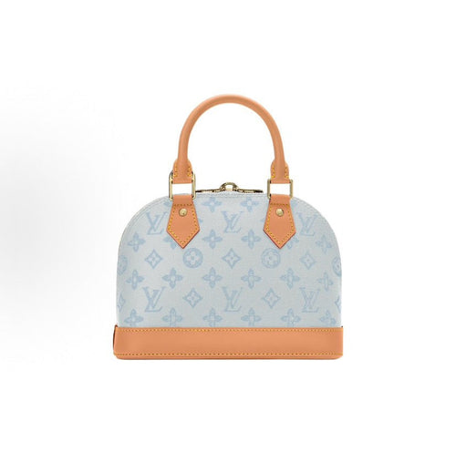 2026 Alma PM Handbag Glacier Blue  Monogram-coated canvas with calfskin trim M27526