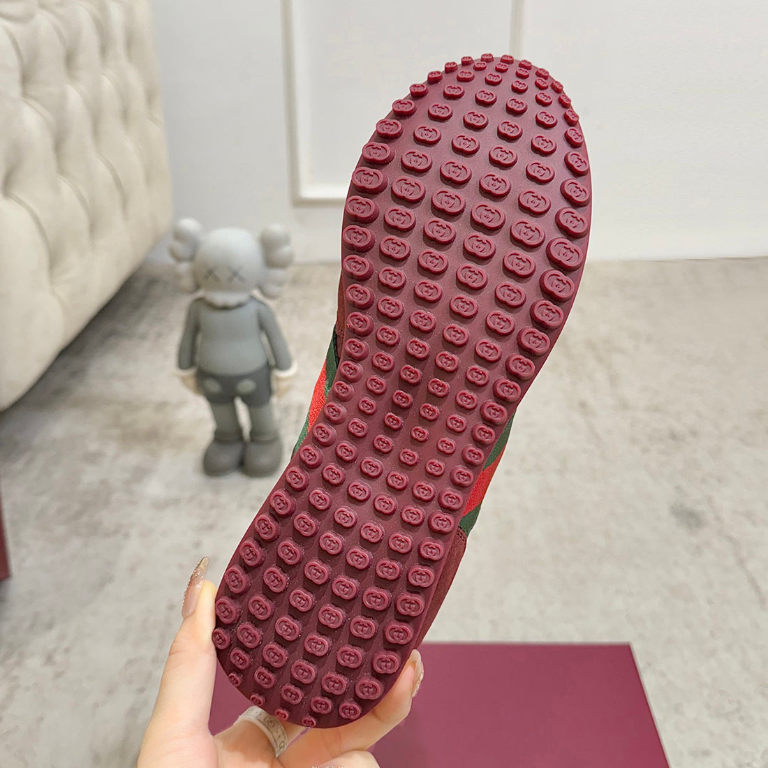 Men’s Re-Motion Sneakers (GG Nylon and Suede, Ancora Red) |832461 AAEW3 6141