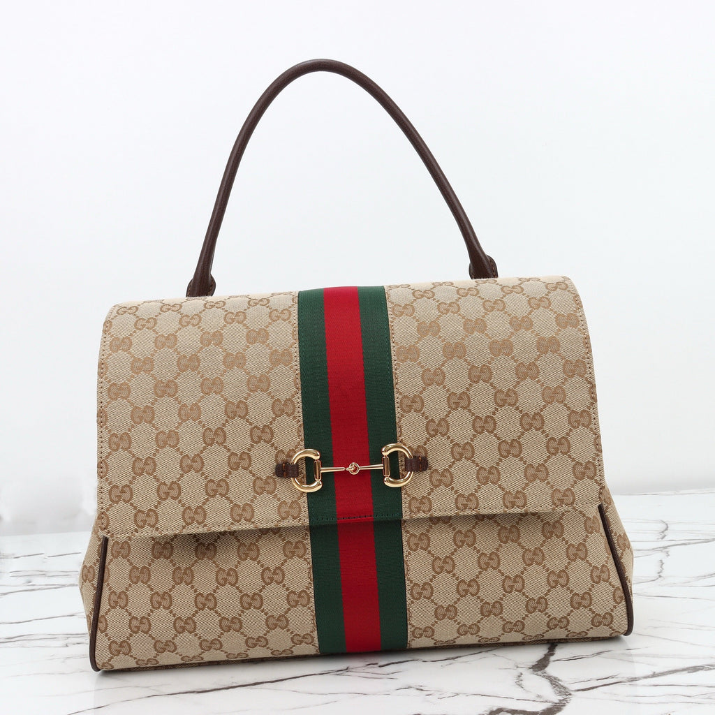 2026 Medium Tote Bag, Beige GG Canvas 875018 FAFV9 9653