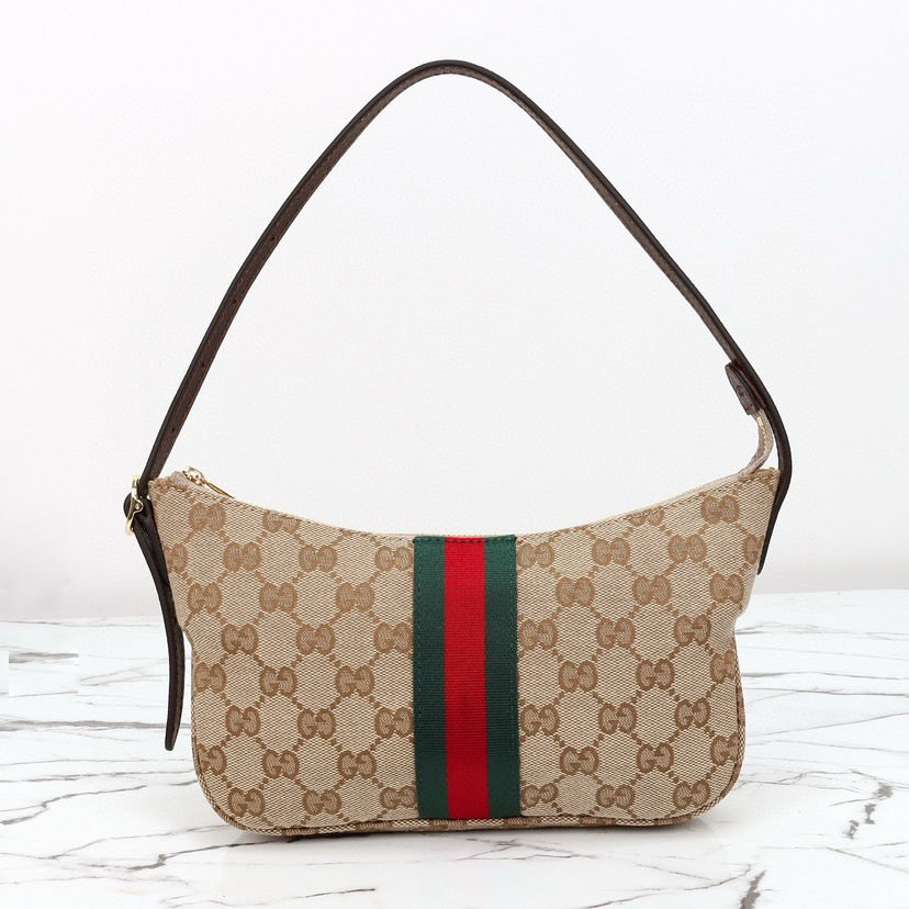 2026 Mini/Small Shoulder Crossbody Bag in Dark Brown GG Canvas 863406 FAFV9 9653