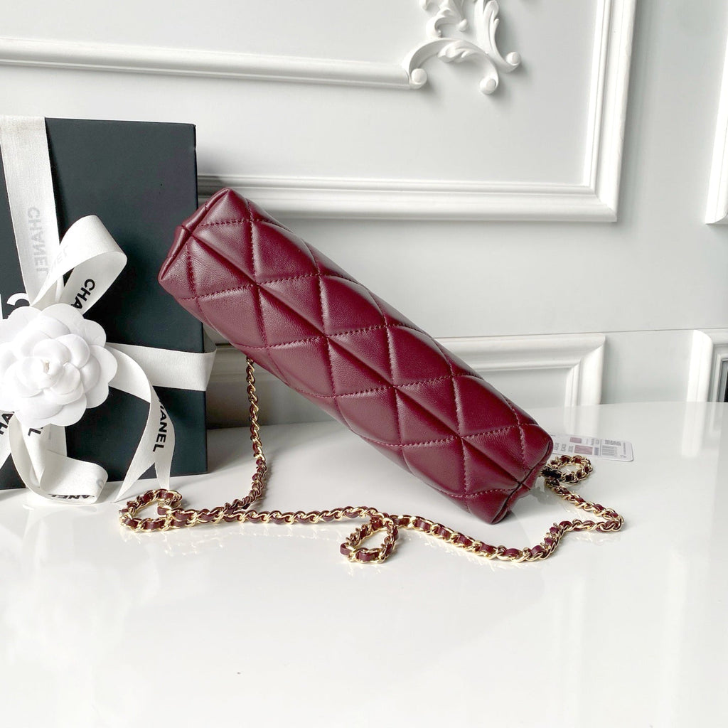 2026 Classic Small Tote from the Spring/Summer 2026 Collection: Dark Burgundy Soft Lambskin AS6248-B24030-U8393
