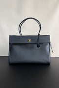2026 Large Shopping Bag - Black Premium Grained Calfskin Tote AS6289 B24248 94305