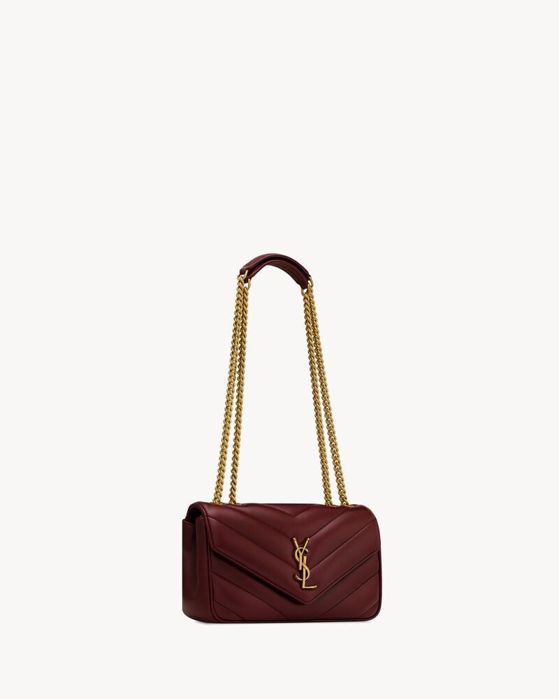 2026 Loulou Series Large  Deep Burgundy Lambskin Shoulder Bag 803541AAEAX6197