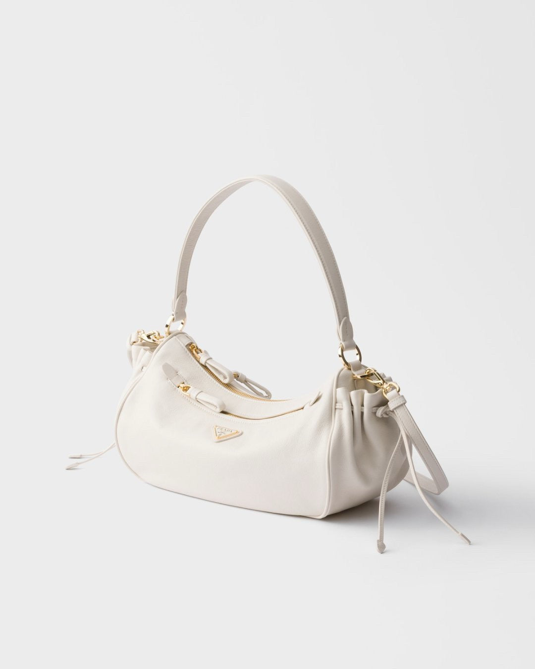 2026 Large White Leather Shoulder Bag 1BC228_2CYS_F0PG7_V_LVM