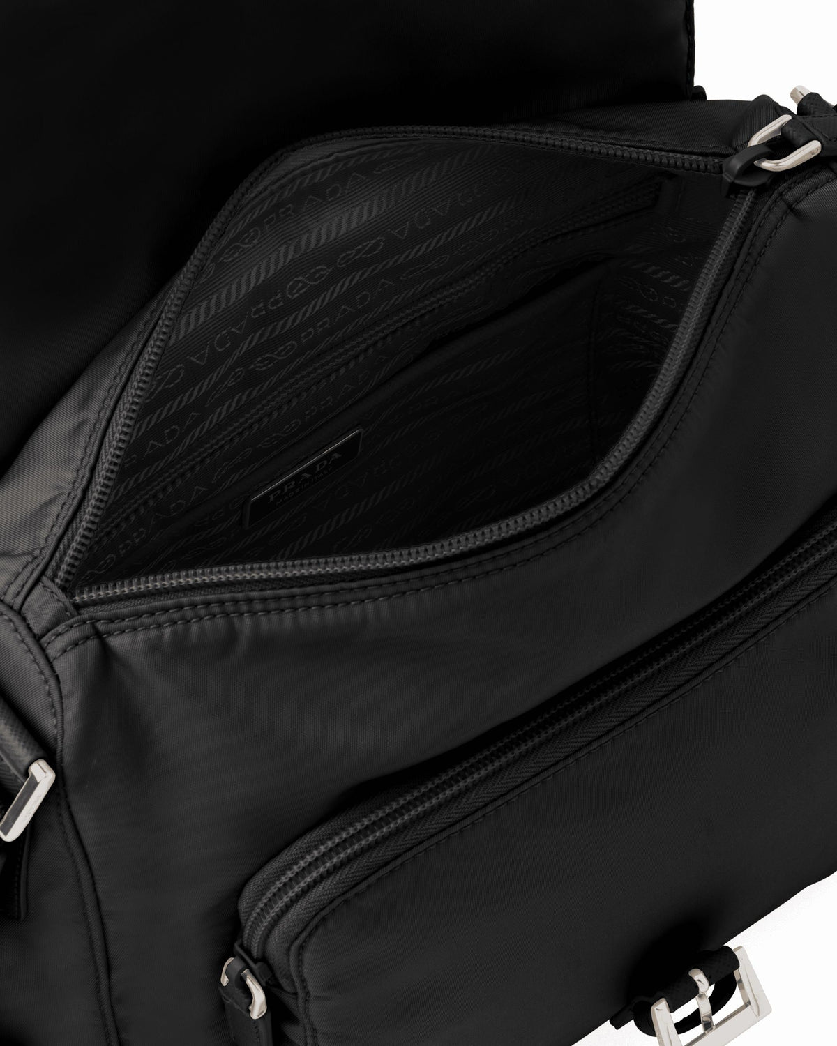 2026 Black Recycled Nylon Shoulder Bag  1BD994_RV44_F0002_V_B1M