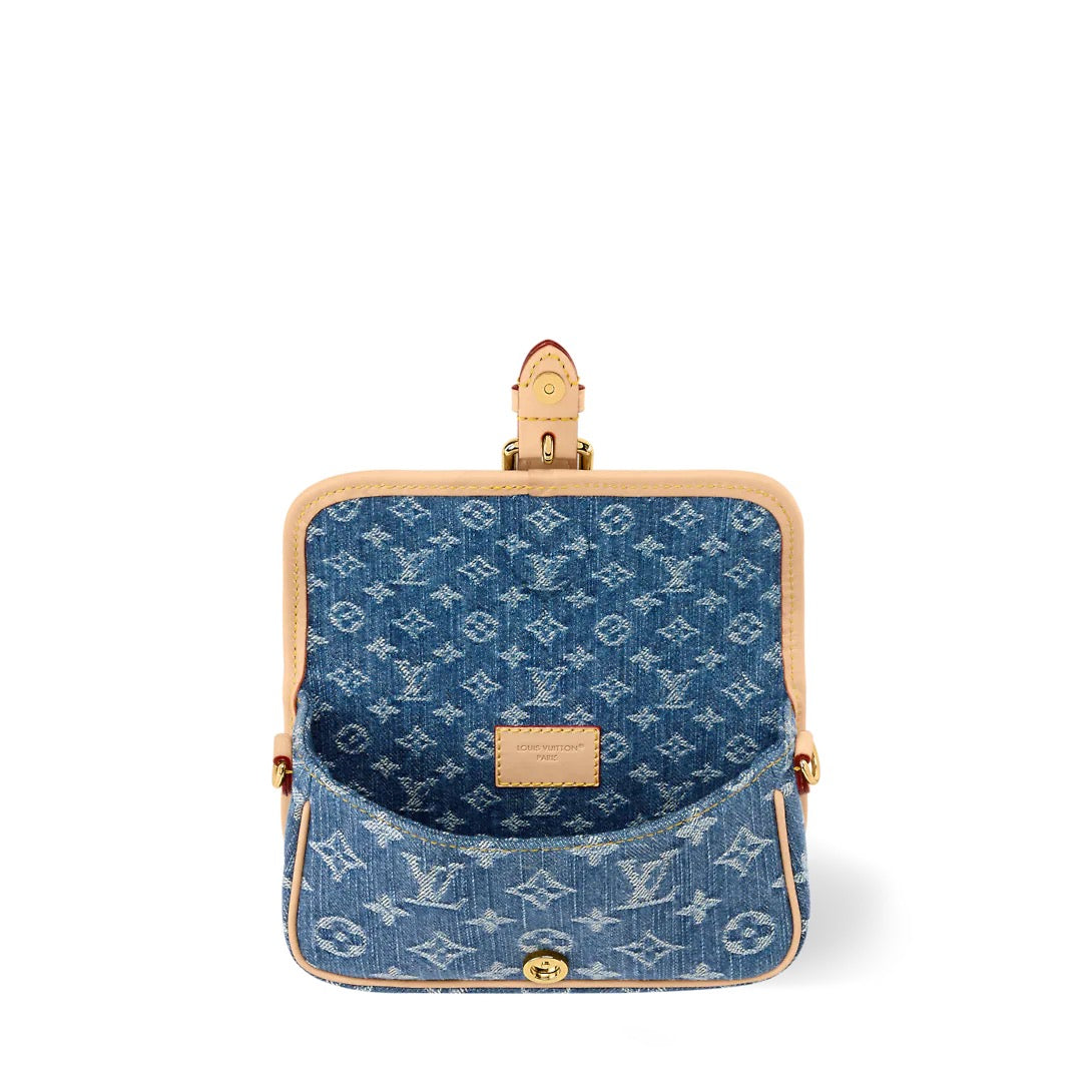 2026 Blue Denim Monogram Baguette Bag M13070