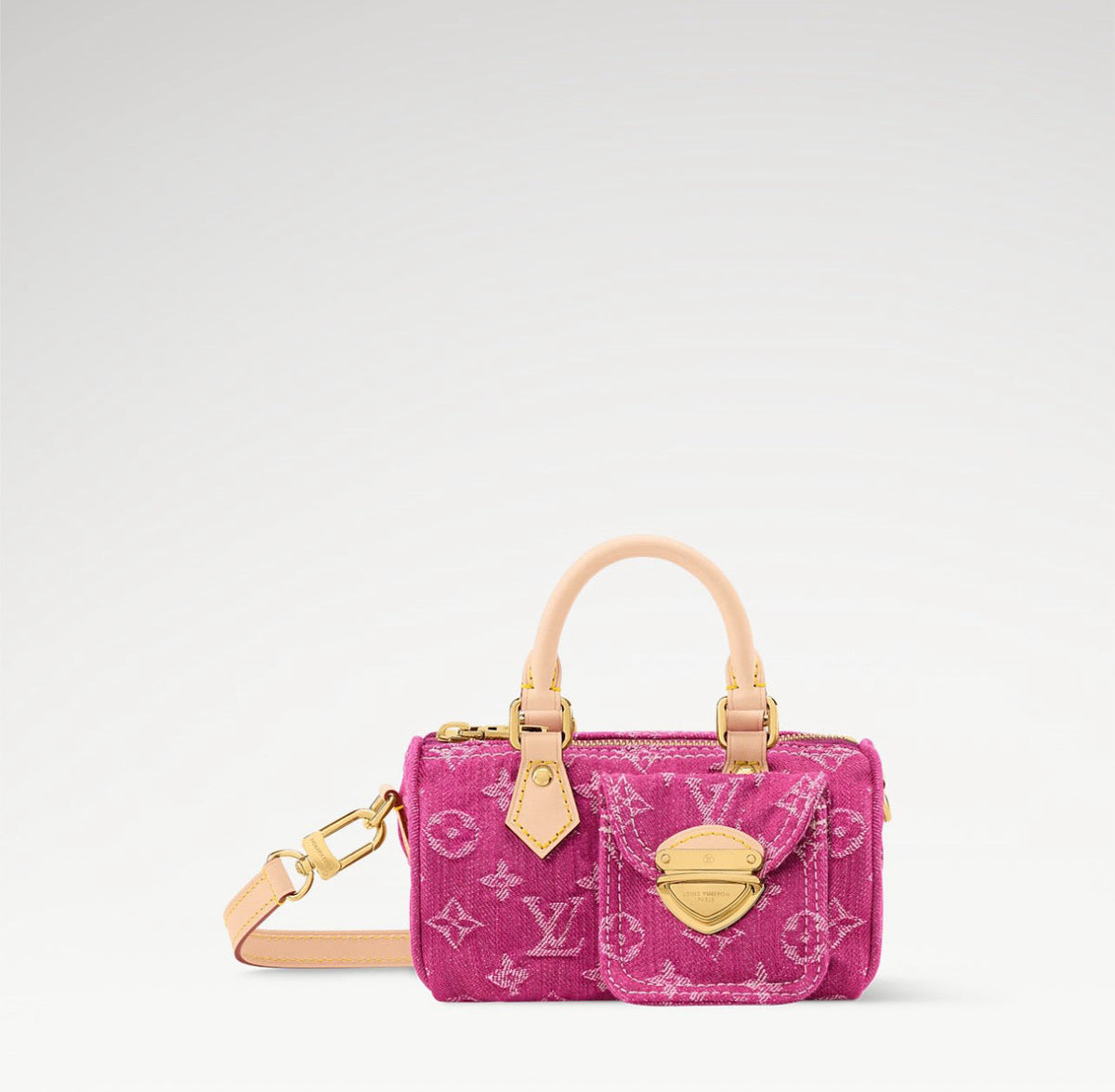 2026 Fuchsia Monogram Denim Mini Pillow Bag M27603