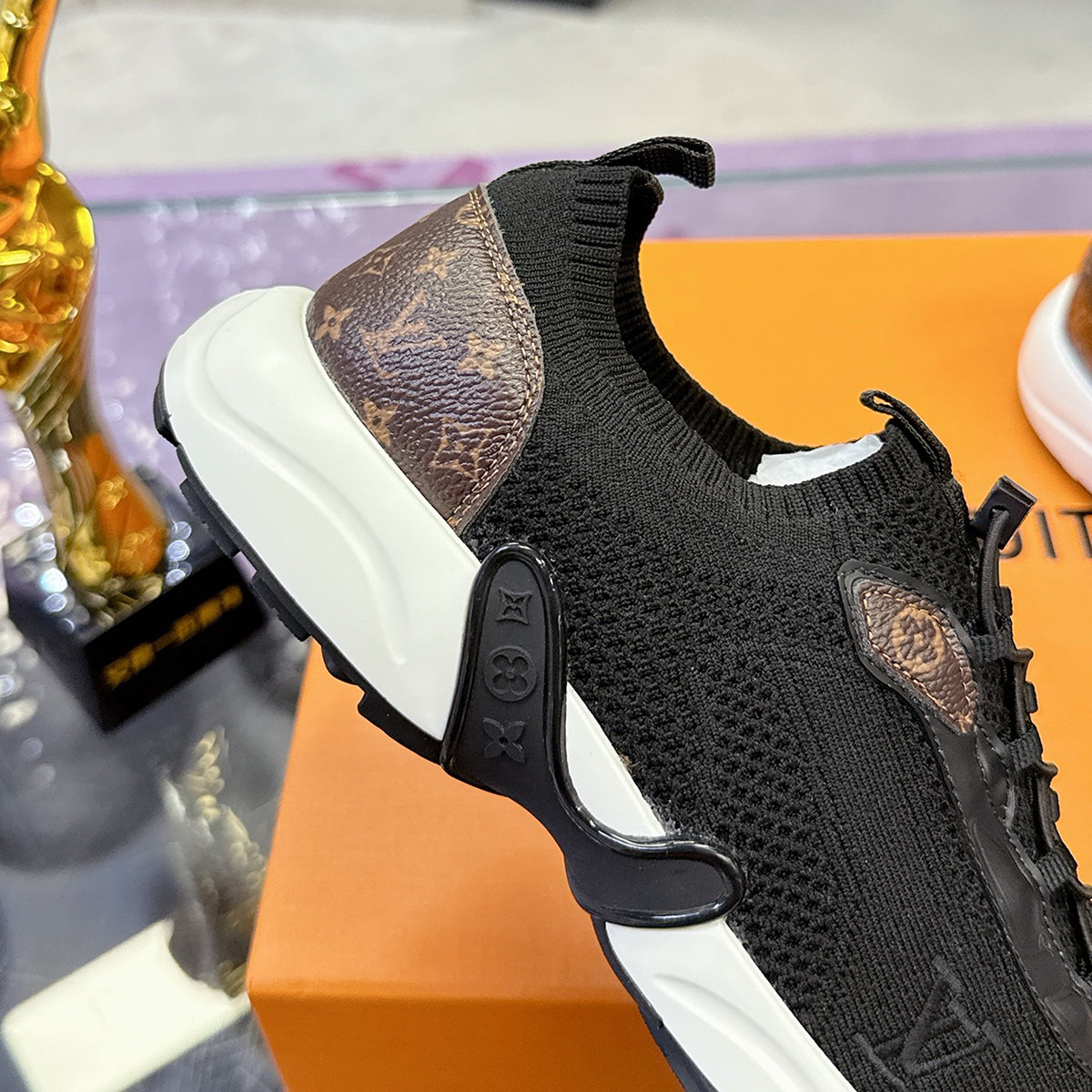 Women's Olympia Sneakers in Black Technical Knit Fabric|1AIBVS
