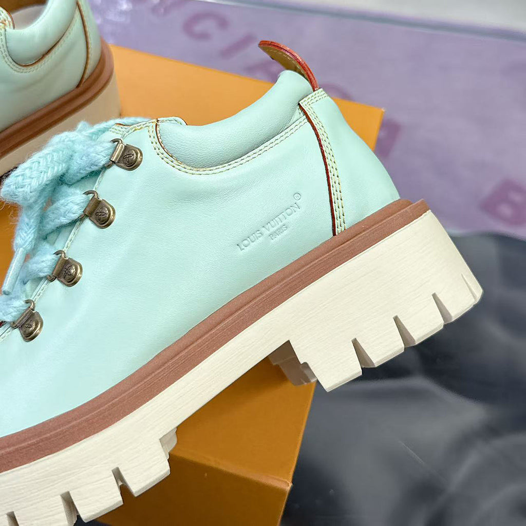 Men's Remix Derby Shoe in Mint Green Calfskin |1AIJA1