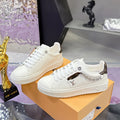 Women's Time Out Sneakers White Embossed or Smooth Cowhide Leather|1AAVV6