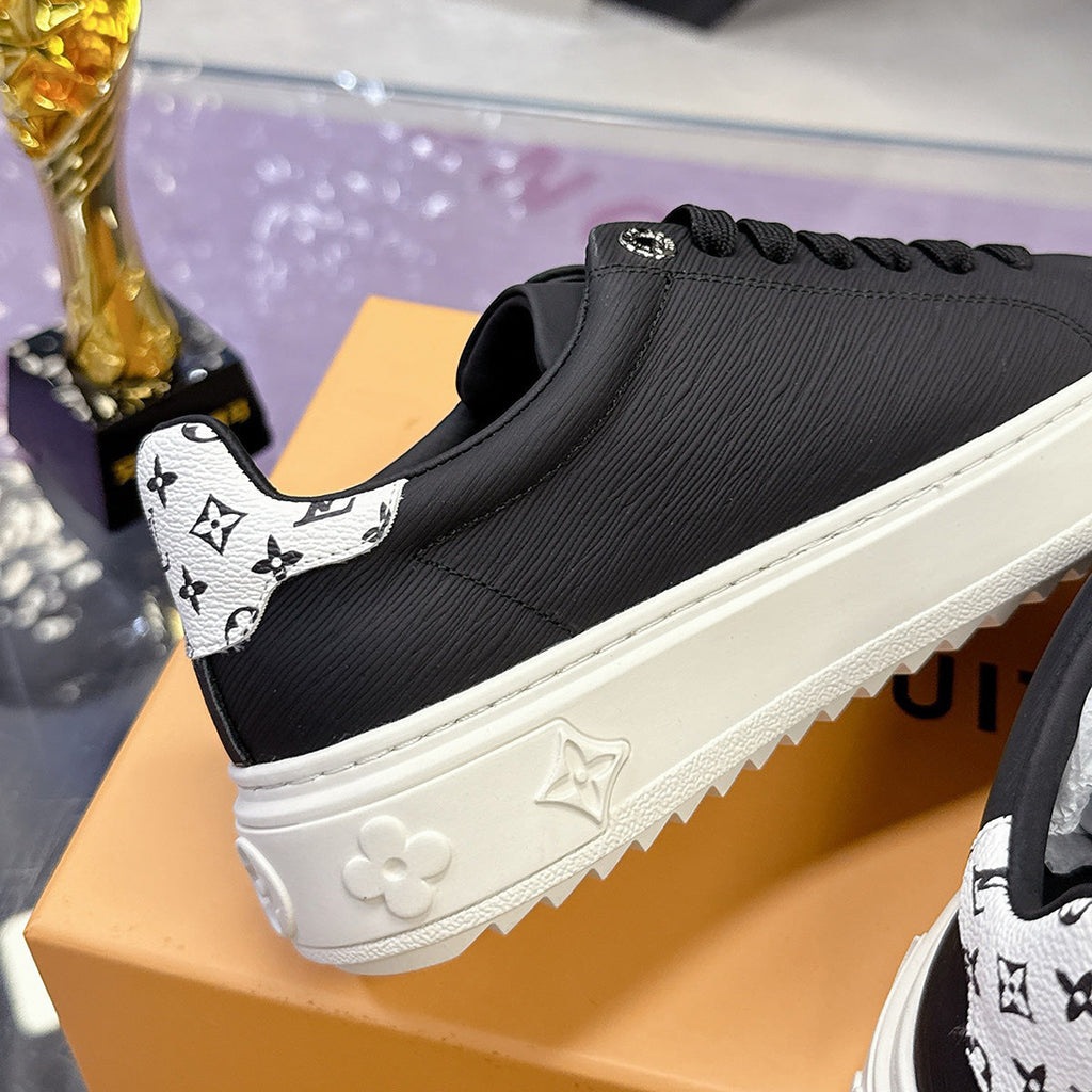 Women's Time Out Sneaker in Black Epi Leather| 1AHOGB