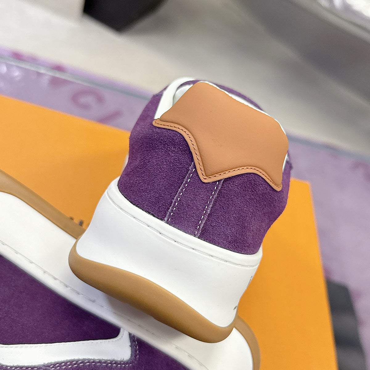 Tilted Men's Sneakers Purple Suede Calfskin |1AJTI6