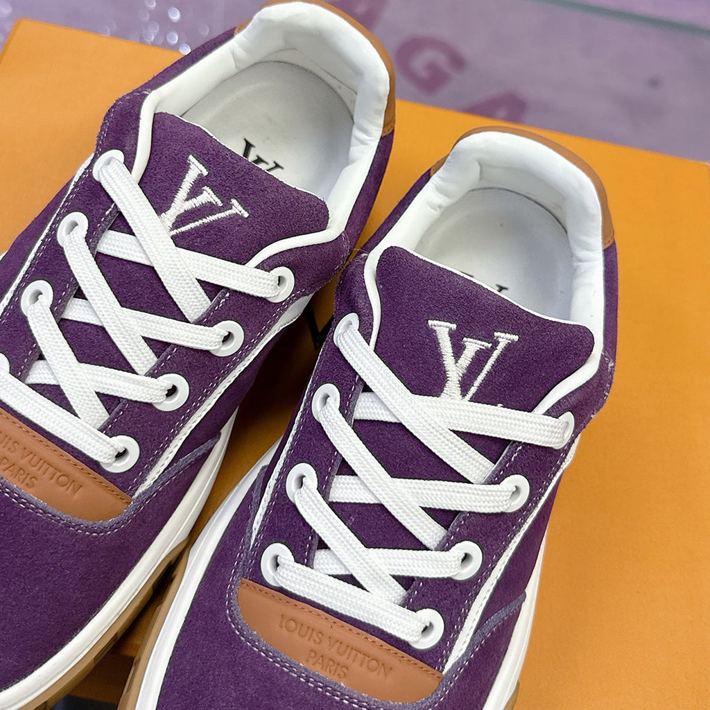 Tilted Men's Sneakers Purple Suede Calfskin |1AJTI6