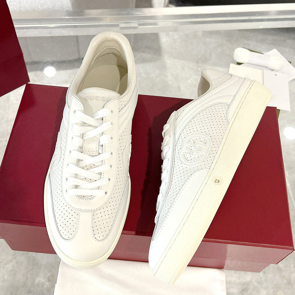 Women's G75 Series Sneakers in Off-White Leather 795430 AAEFI 9110