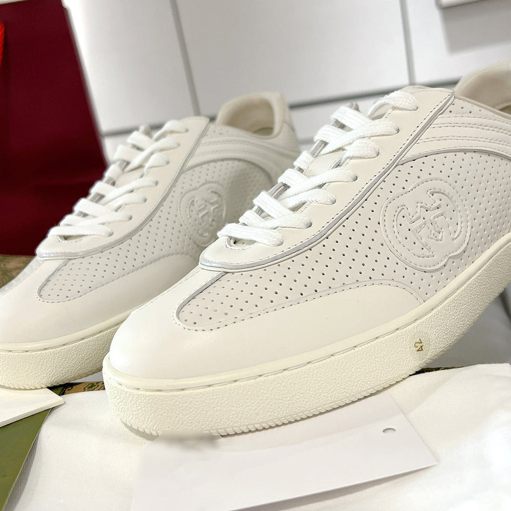 Men's G75 Series Sneakers in Off-White Leather 795430 AAEFI 9110