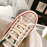 Tennis 1977 Series Women's Beige/Ebony Classic GG Canvas Sneakers 606110 HVK20 9766